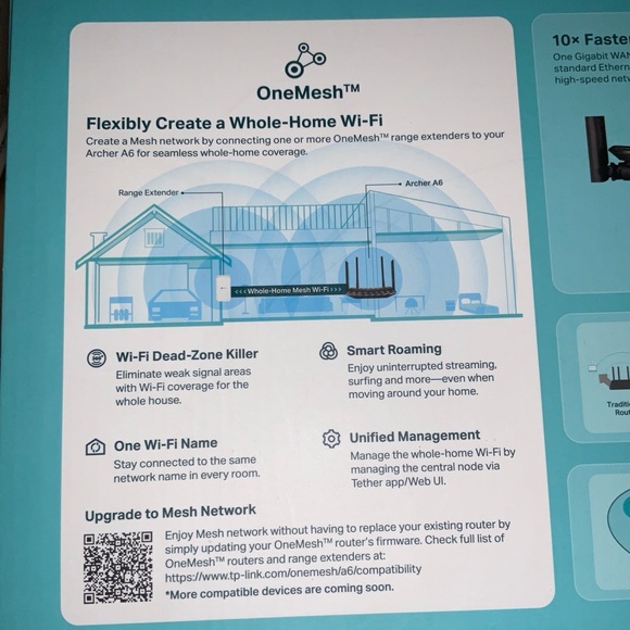 TP-Link AC1200 Mesh Wi-Fi Router Full Gigabit/;MU-MIMO (Archer A6) - Picture 3 of 13